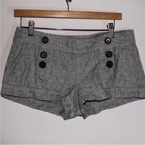 Low rise Expresss Y2K vintage sailor button gray linen shorts